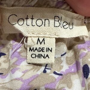 Cotton Bleu Women's Purple and Beige Blouse